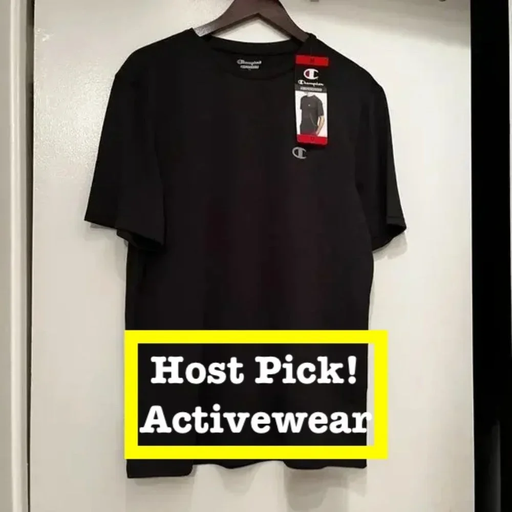 Champion Performance Double Dry Men’s Black T-Shirt (NWT / Medium) (mc) - Picture 1 of 7